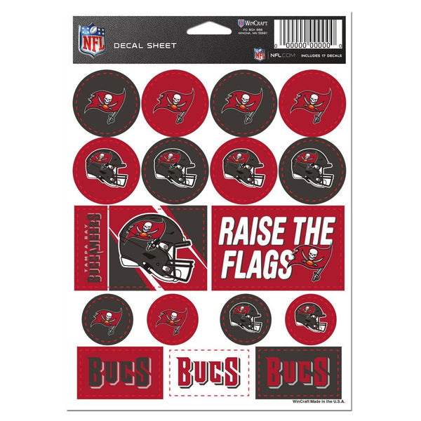 Tampa Bay Buccaneers Vinyl Sticker Sheet 5" x 7"