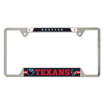 Houston Texans Metal License Plate Frame