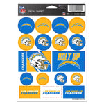 Los Angeles Chargers Vinyl Sticker Sheet 5" x 7"