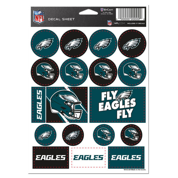 Philadelphia Eagles Vinyl Sticker Sheet 5" x 7"