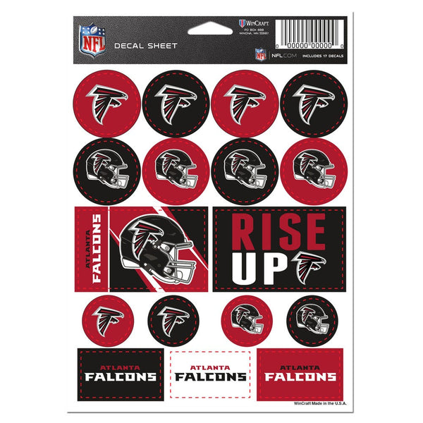 Atlanta Falcons Vinyl Sticker Sheet 5" x 7"