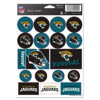 Jacksonville Jaguars Vinyl Sticker Sheet 5" x 7"