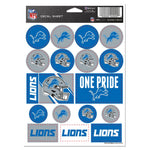 Detroit Lions Vinyl Sticker Sheet 5" x 7"