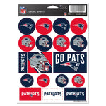 New England Patriots Vinyl Sticker Sheet 5" x 7"