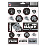 Las Vegas Raiders Vinyl Sticker Sheet 5" x 7"