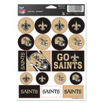 New Orleans Saints Vinyl Sticker Sheet 5" x 7"