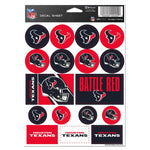 Houston Texans Vinyl Sticker Sheet 5" x 7"
