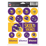 Minnesota Vikings Vinyl Sticker Sheet 5" x 7"