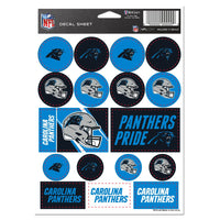 Carolina Panthers Vinyl Sticker Sheet 5" x 7"