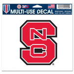 Wholesale-NC State Wolfpack Multi-Use Decal -Clear Bckrgd 5" x 6"