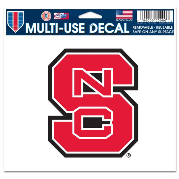 Wholesale-NC State Wolfpack Multi-Use Decal -Clear Bckrgd 5" x 6"