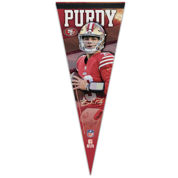 San Francisco 49ers Premium Pennant 12" x 30" Brock Purdy