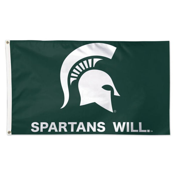 Wholesale-Michigan State Spartans SPARTANS WILL Flag - Deluxe 3' X 5'