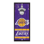 Los Angeles Lakers Bottle Opener Sign 5x11