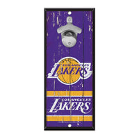 Los Angeles Lakers Bottle Opener Sign 5x11