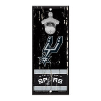 San Antonio Spurs Bottle Opener Sign 5x11