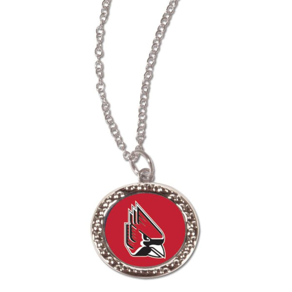 Wholesale-Ball State Cardinals Necklace w/Charm Jewelry Card