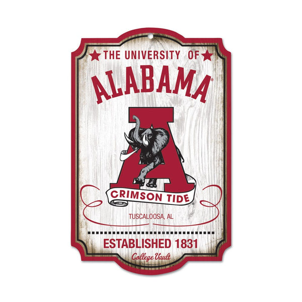 Alabama Crimson Tide /College Vault Wood Sign 11" x 17" 1/4" thick