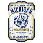 Michigan Wolverines /College Vault vault Wood Sign 11" x 17" 1/4" thick