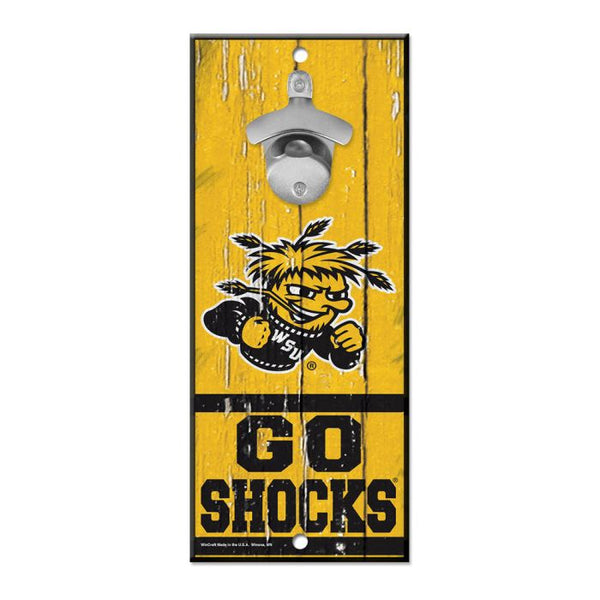 Wholesale-Wichita State Shockers Bottle Opener Sign 5x11