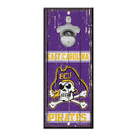 Wholesale-East Carolina Pirates Bottle Opener Sign 5x11