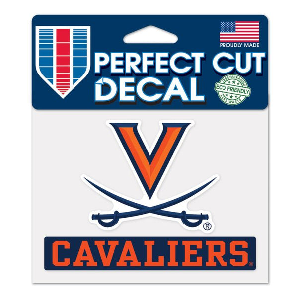 Wholesale-Virginia Cavaliers CAVALIERS Perfect Cut Color Decal 4.5" x 5.75"