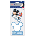 Wholesale-North Carolina Tar Heels / Disney MICKEY MOUSE BASKETBALL Perfect Cut Decal Set of Two 4"x4"