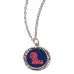 Wholesale-Ole Miss Rebels Necklace w/Charm Jewelry Card