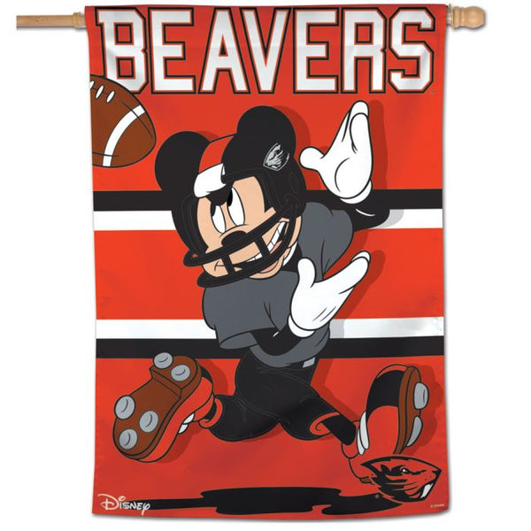 Wholesale-Oregon State Beavers / Disney MICKEY MOUSE FOOTBALL Vertical Flag 28" x 40"