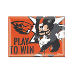 Wholesale-Oregon State Beavers / Disney MICKEY MOUSE FOOTBALL Metal Magnet 2.5" x 3.5"