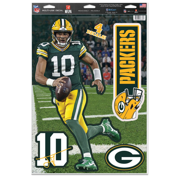 Green Bay Packers Multi-Use Decal 11" x 17" Jordan Love