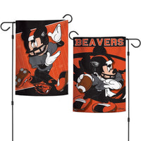 Wholesale-Oregon State Beavers / Disney MICKEY MOUSE FOOTBALL Garden Flags 2 sided 12.5" x 18"