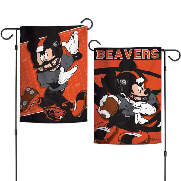 Wholesale-Oregon State Beavers / Disney MICKEY MOUSE FOOTBALL Garden Flags 2 sided 12.5" x 18"