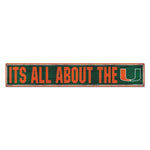 Miami Hurricanes Wood Sign 6"x36" 3/8" thick
