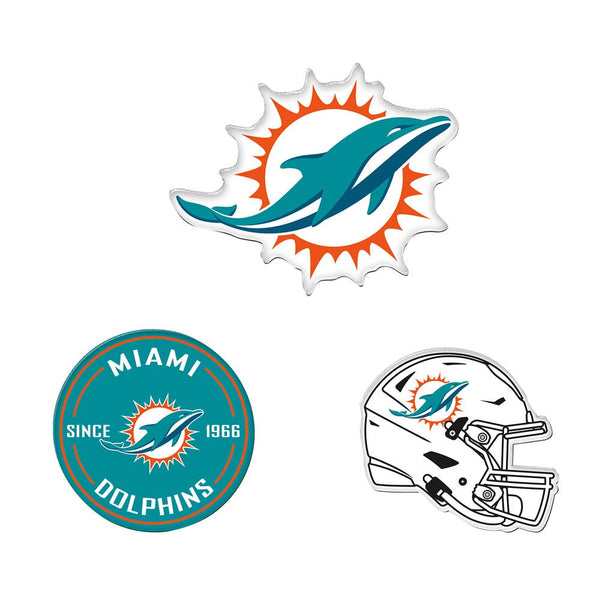 Miami Dolphins Premium Acrylic Magnet Pack Carded