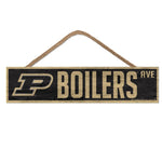 Purdue Boilermakers Wood Sign-with Rope 4" x 17"