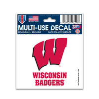 Wholesale-Wisconsin Badgers Multi-Use Decal 3" x 4"