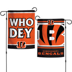 Cincinnati Bengals SLOGAN Garden Flags 2 sided 12.5" x 18"