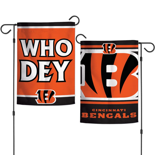 Cincinnati Bengals SLOGAN Garden Flags 2 sided 12.5" x 18"
