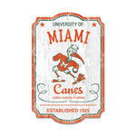 Miami Hurricanes / Vintage Collegiate Wood Sign 11" x 17" 1/4" thick