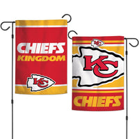 Kansas City Chiefs SLOGAN Garden Flags 2 sided 12.5" x 18"