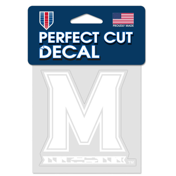 Maryland Terrapins Perfect Cut White Decal 4" x 4"