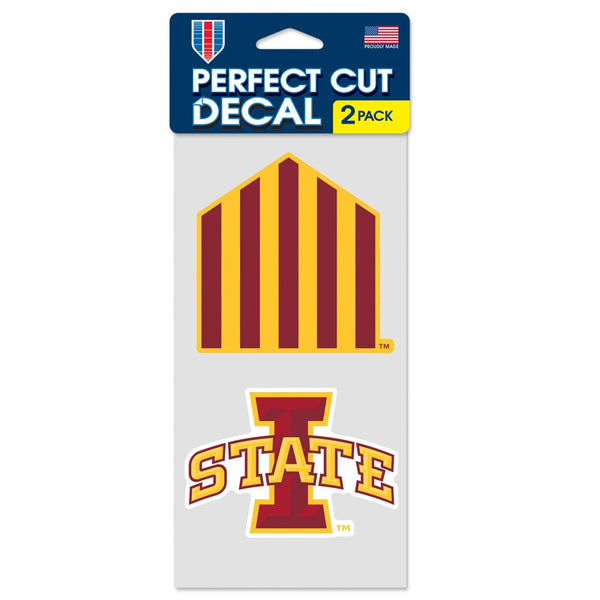 Iowa State Cyclones Perfect Cut Decal Set of two 4"x4"