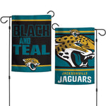 Jacksonville Jaguars SLOGAN Garden Flags 2 sided 12.5" x 18"