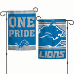 Detroit Lions SLOGAN Garden Flags 2 sided 12.5" x 18"