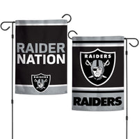Las Vegas Raiders Slogan Garden Flags 2 sided 12.5" x 18"