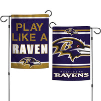 Baltimore Ravens SLOGAN Garden Flags 2 sided 12.5" x 18"