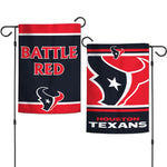 Houston Texans SLOGAN Garden Flags 2 sided 12.5" x 18"