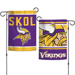Minnesota Vikings SLOGAN Garden Flags 2 sided 12.5" x 18"