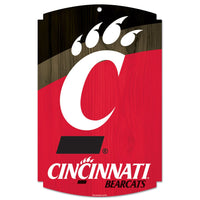 Cincinnati Bearcats Wood Sign 11" x 17" 1/4" thick